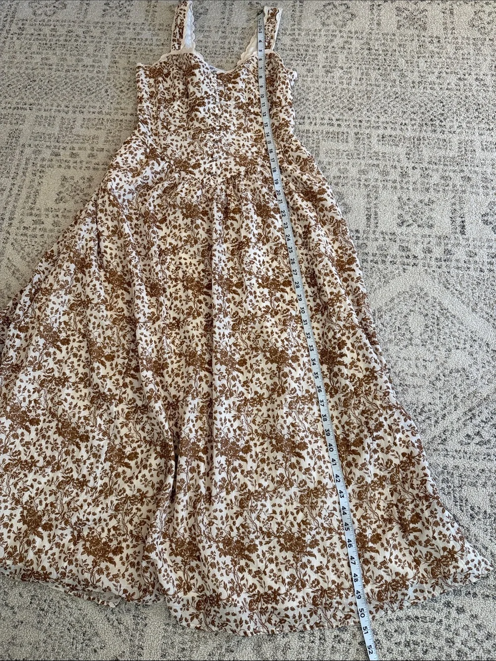 NWT American Eagle Sundress Sz L Cottagecore Corset Back Floral - Picture 13 of 16
